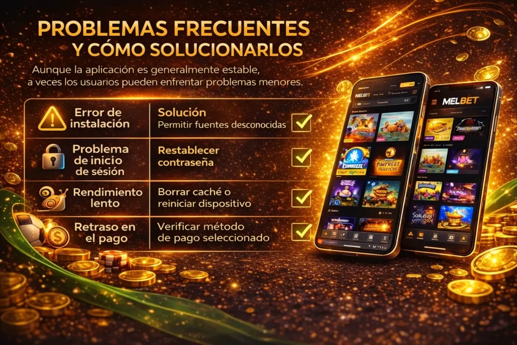 Melbet casino app common fixes