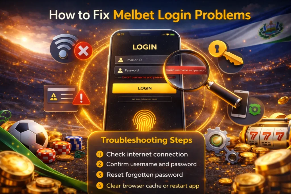 Melbet casino login fixes