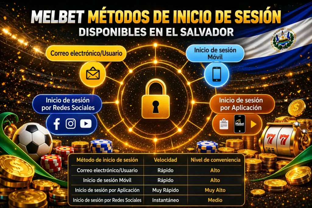 Melbet casino login methods