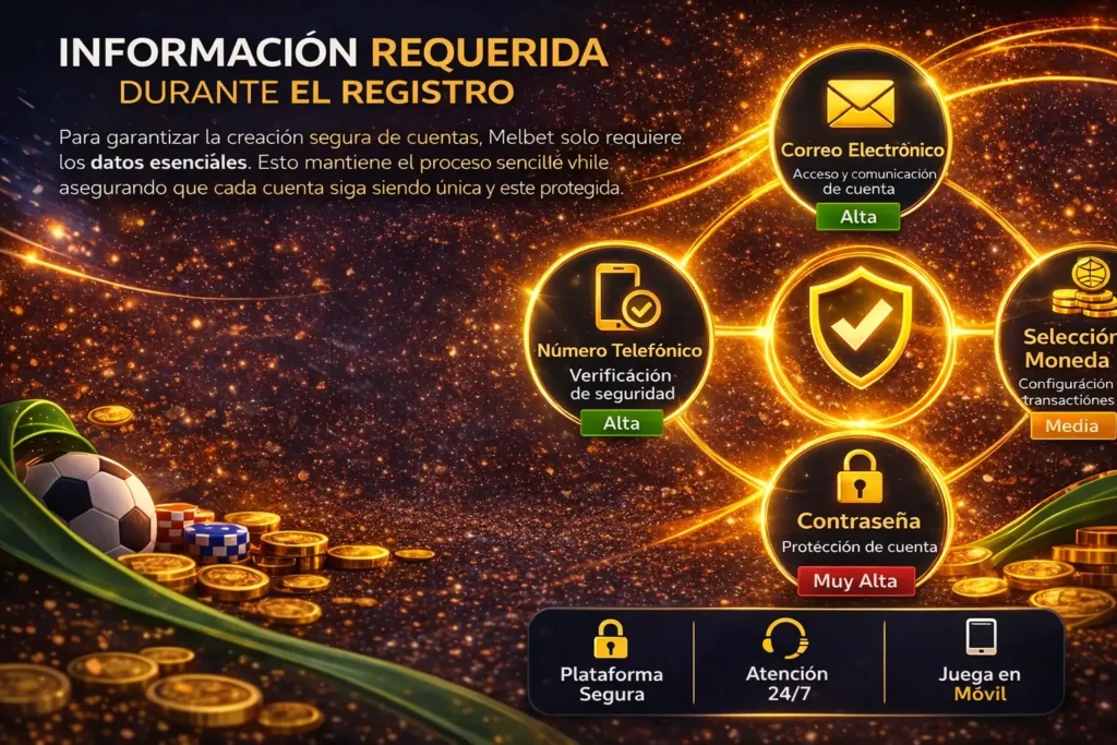 Melbet casino registration information image