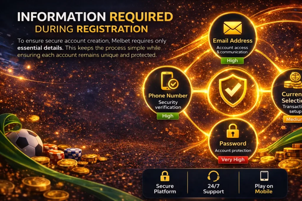 Melbet casino registration information